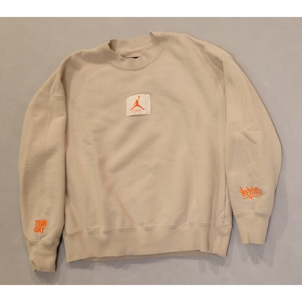 Jordan x Shelflife "International Flight" Crewneck Sweatshirt – Tan